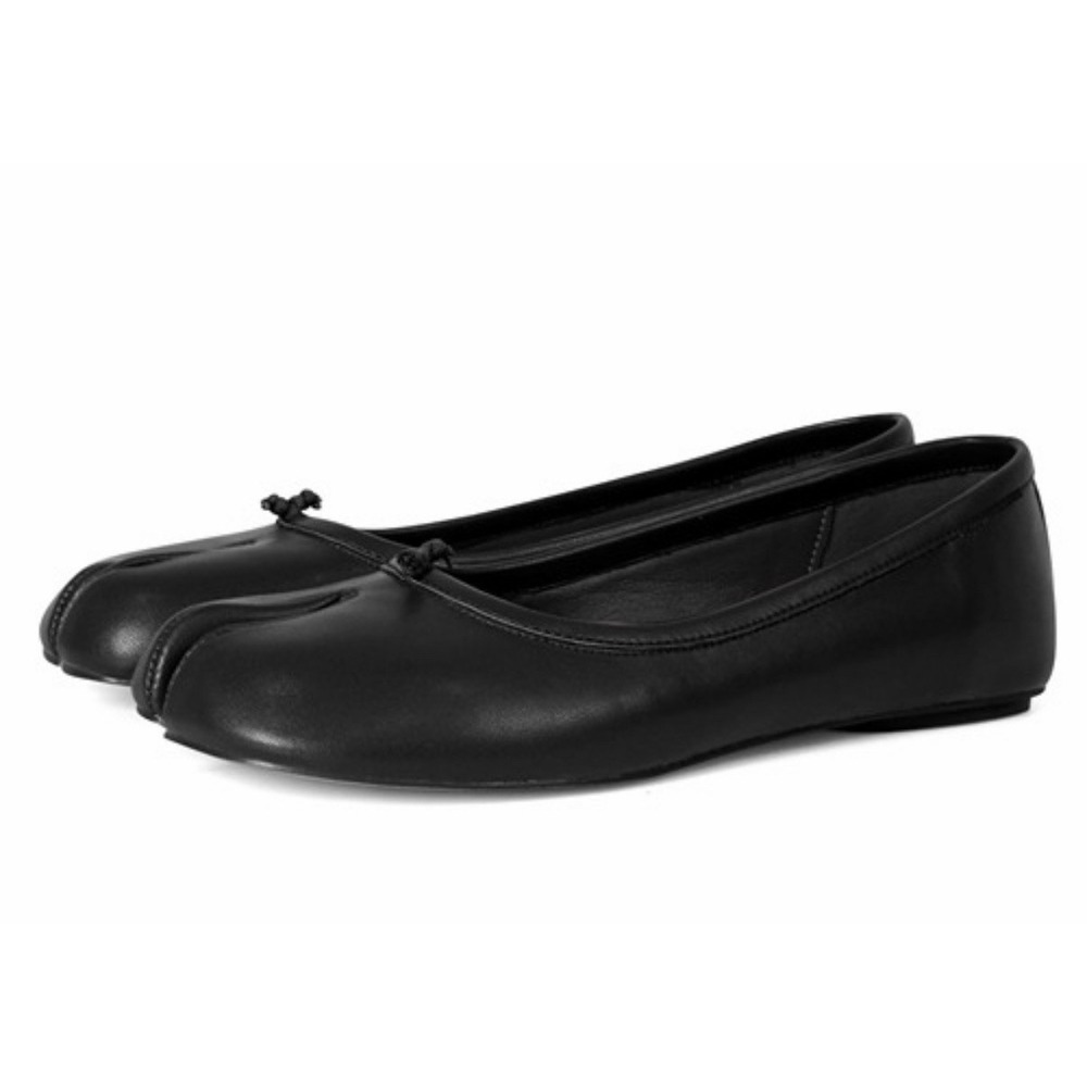 VBDB Black Tabi Ballet Flats Shoes for Women Rounde Toe Wide Width 7.5 W/box